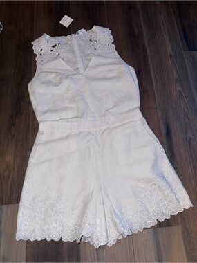 Club Monaco Pure White Romper